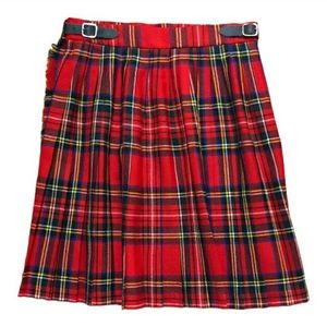 HIGHLAND HOME INDUSTRIES Royal Stewart Tartan Plaid Skirt.EUC!